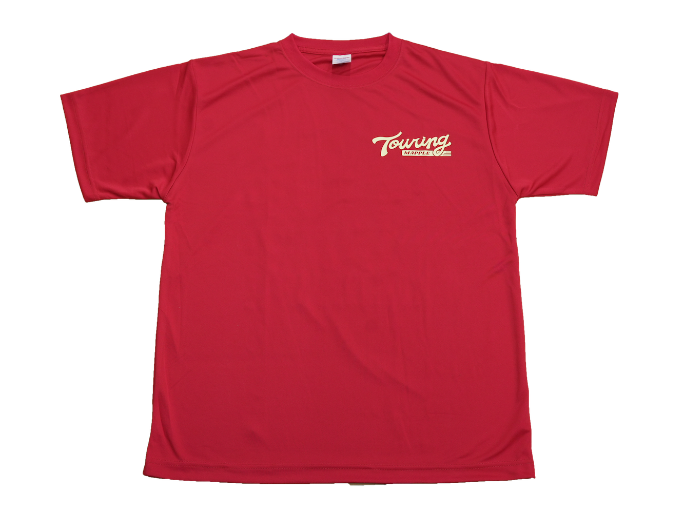 ツーリングマップルオリジナル ドライTシャツ 「ROCKカソリ」 賀曽利隆 40周年記念 旅イズロック バックプリント シルキータッチ 吸水速乾 黒/赤