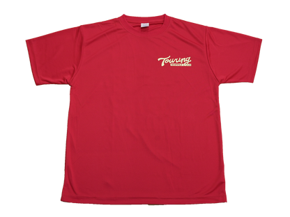 ツーリングマップルオリジナル ドライTシャツ 「ROCKカソリ」 賀曽利隆 40周年記念 旅イズロック バックプリント シルキータッチ 吸水速乾 黒/赤