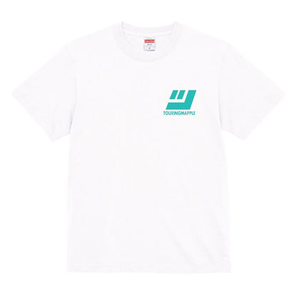 ツーリングマップルオリジナル Tシャツ 「最短は、最高じゃない。」 ホワイト バックプリント 綿100%