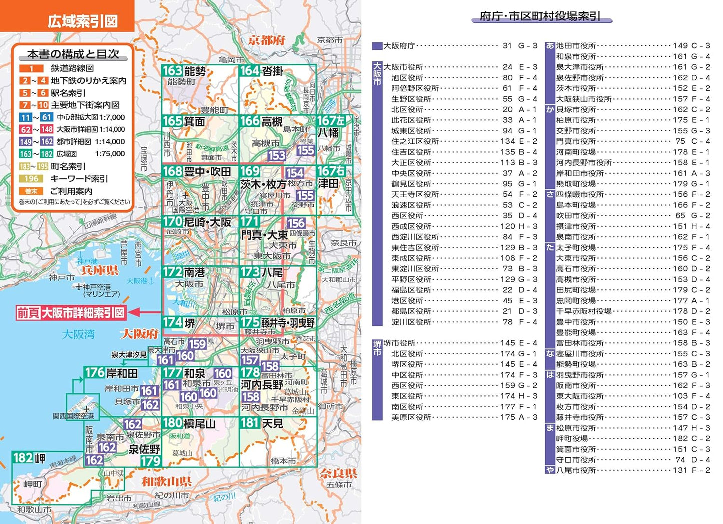 ハンディマップル 大阪詳細便利地図